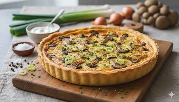 Lauch Austernpilz Quiche